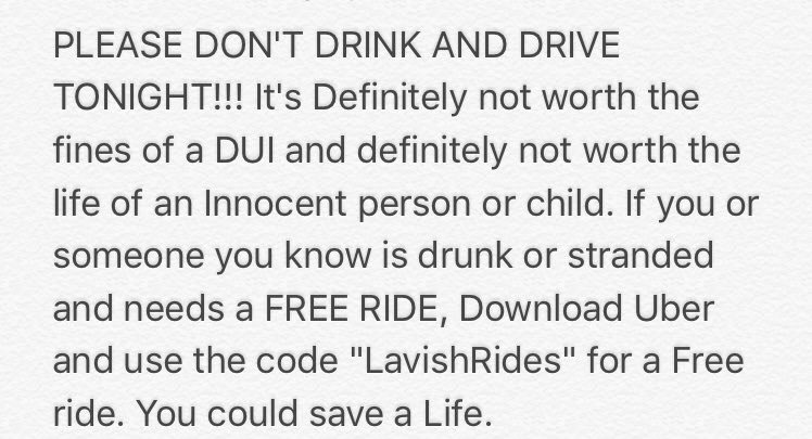 moeager's tweet photo. Never Drink and Drive🚨

RT to spread the word, and bless someone with a FREE Uber or Lyft‼️ https://t.co/H4x1uFaZgX