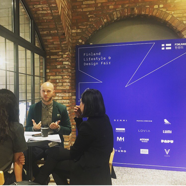 Toni of <a href="/formalfridayltd/">FORMAL FRIDAY®</a> being interviewed by #EsquireKorea in #lifestylefinland event in Seoul  #TeamFinland