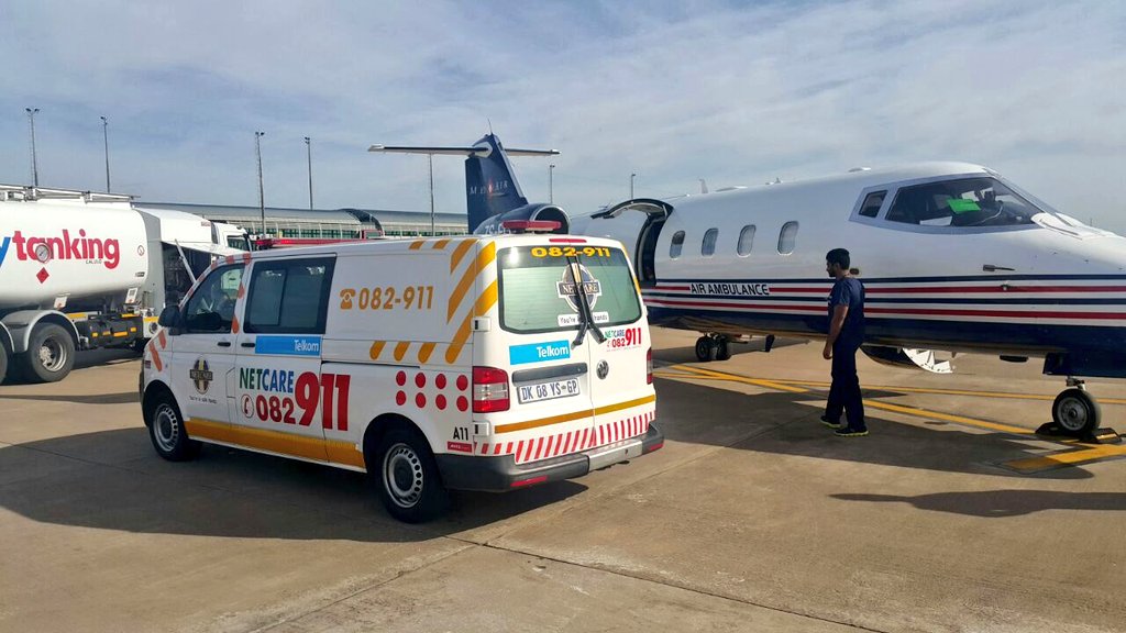 Netcare911_sa's tweet image. Netcare transferring critically ill patient from Durban to the Gauteng for specialised care #awsomeservice