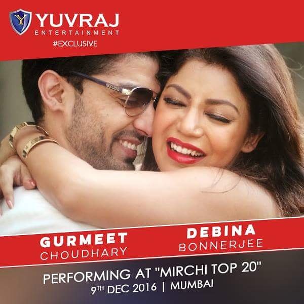 YuvrajEnt's tweet photo. Relationship goals! #GurmeetChoudhary & #DebinaBonnerjee tomorrow at #MirchiTop20.
#YEPLExclusive #YuvrajEntertainment https://t.co/7rU8H7FomD