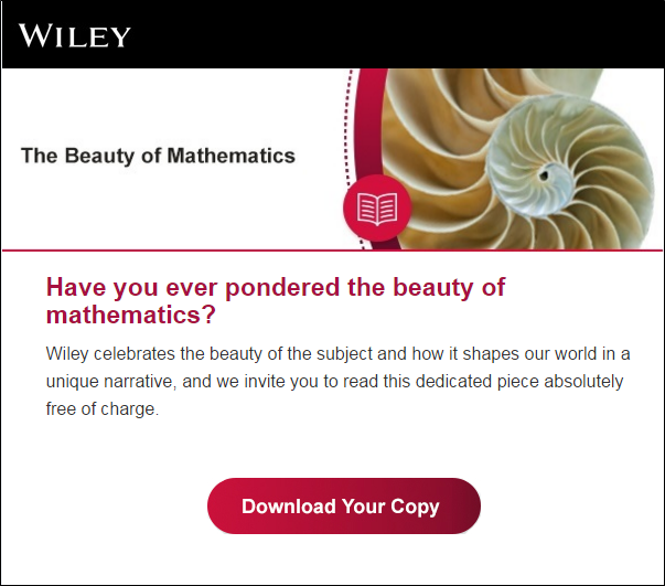 WileyIndiaPL's tweet photo. Have you ever pondered the beauty of #mathematics? Click to download your copy. https://t.co/Mi5oTfd5qP https://t.co/sXMUtY198o