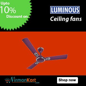Nirmankart's tweet photo. Buy #Luminous Ceiling Fans online in India at #NirmanKart.com
Flat discounts and Free Delivery. https://t.co/U2A7UVAJks