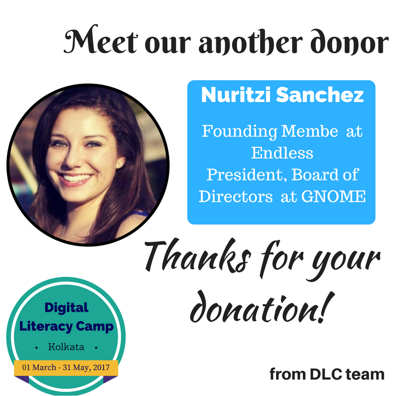 digitalcamp2017's tweet photo. Meet our another donor @starryg16 ! Thanks your support. 

#DigitalLiteracy #Education #DigitalIndia #Children  #donor @GNOME @EndlessGlobal https://t.co/eMh0dDKHfi