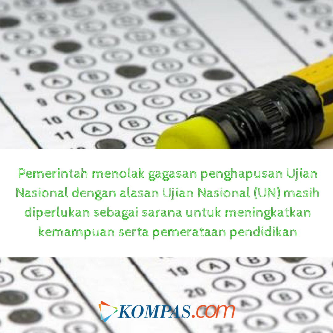 Ketika usulan peniadaan Ujian Nasional ditolak! #EksplorasInfo
Selengkapnya: kom.ps/AFvpjH