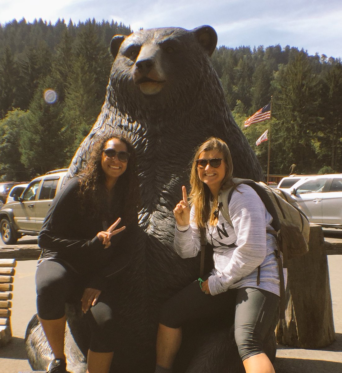 Coach <a href="/WhitneySmetana/">Whitney Christina</a> and <a href="/CoachK_Vang/">Kelly Vang</a> are excited to be a Blake Bear today, why you ask? Two words: GAME Day #homevsmoundwestonka