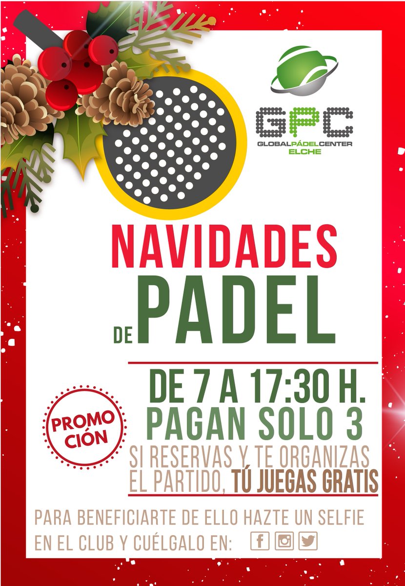 GPC_Elche's tweet photo. ¿Quieres jugar GRATIS al pádel?
 ¡¡En GPC Elche te lo ponemos muy fácil!! https://t.co/ESL1sw74ew