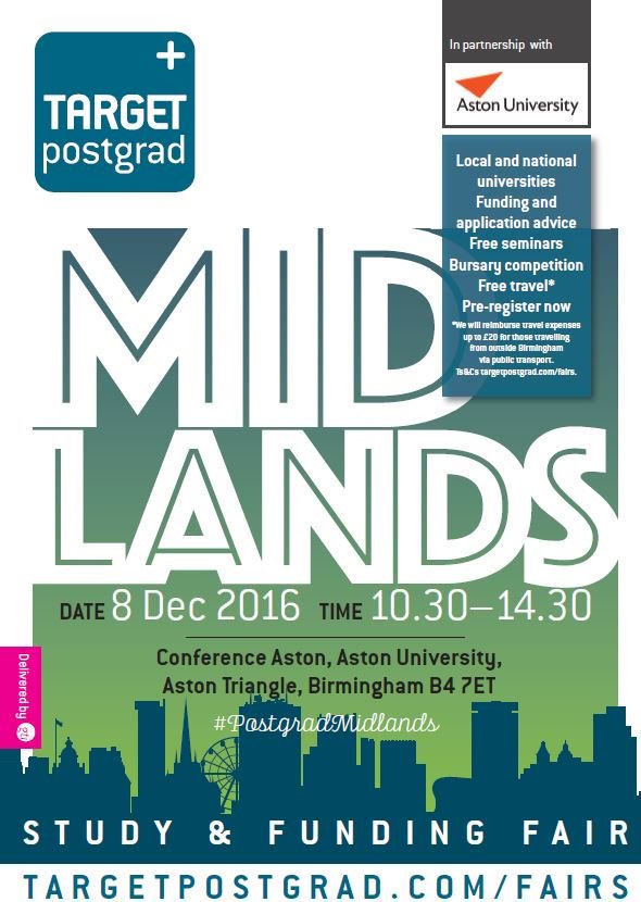CovUniAlumni's tweet photo. We're in #Birmingham today for the @TARGETpostgrad #PostgradMidlands fair. Come along to our stand to discuss your study options @covcampus https://t.co/Wcsx9d7fiq