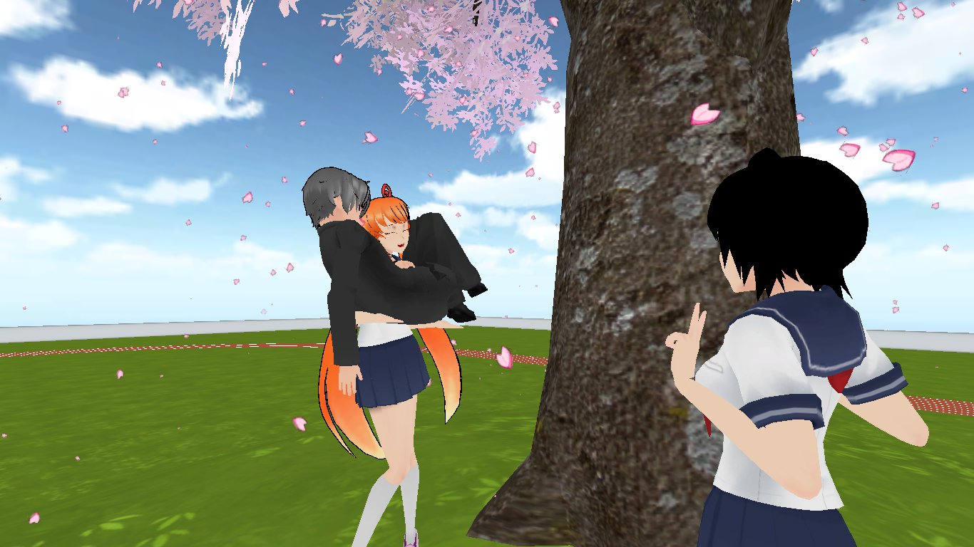 osana najimi, senpai, and rival-chan (yandere simulator)