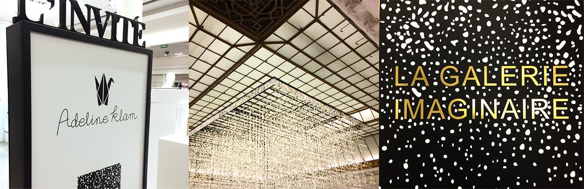 Ce mois-ci, dans le cadre de la Galerie Imaginaire, Adeline Klam est invitée au Bon Marché Rive Gauche !! <a href="/lebonmarche/">Le Bon Marché</a> #ilNeigeRiveGauche