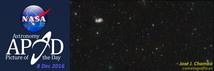 PepeChambo's tweet image. Hoy han seleccionado mi cuarto APOD (Imagen Astronómica del Día) publicada por la NASA: Cometas en conjunción, en apod.nasa.gov/apod/ap161208.…