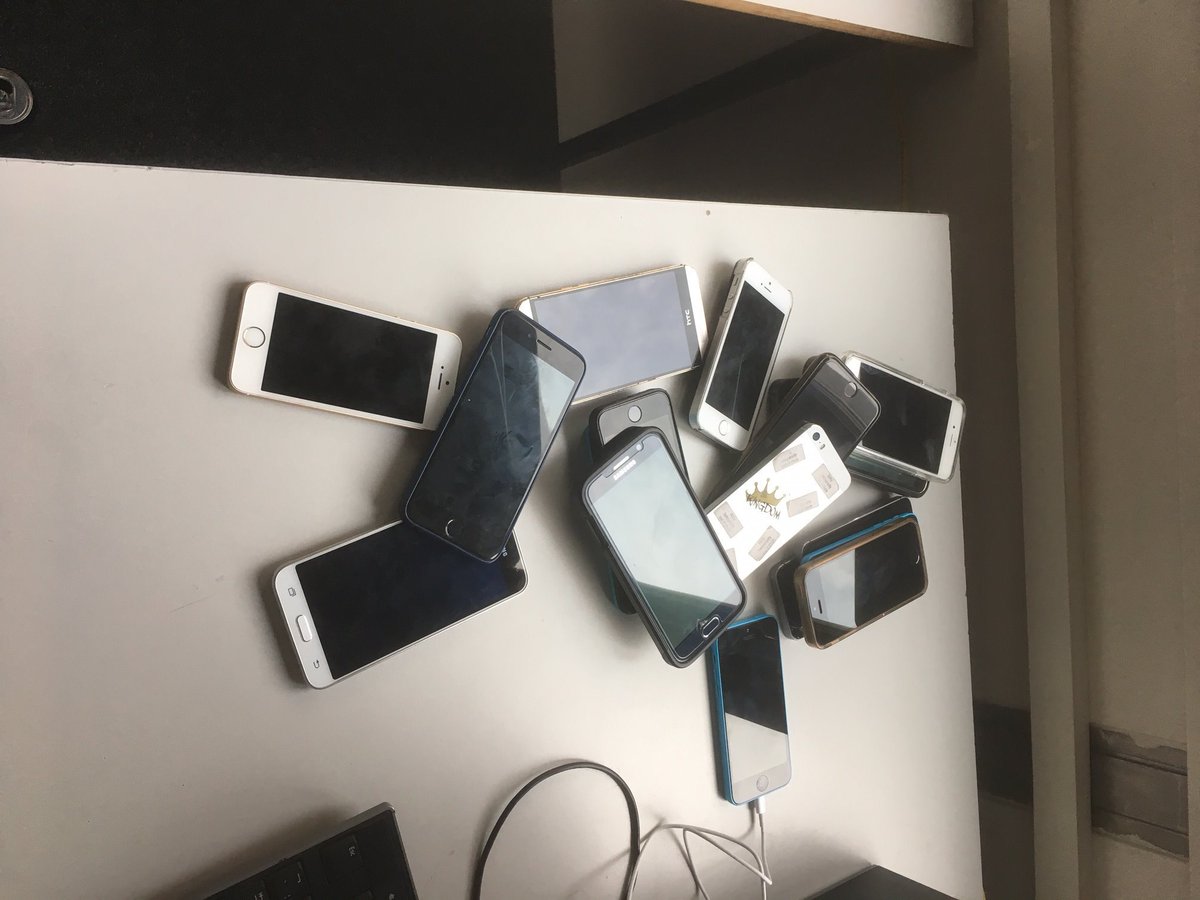 CCNConstruction's tweet image. Carpentry Students offer up their phones for a NO PHONE friendly lesson @norwichcollege #carpentry #fullattention