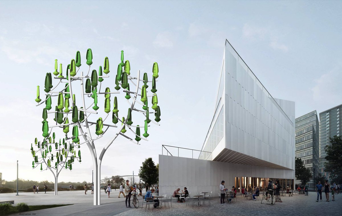 HBedonRouanet's tweet image. #WindTree by @NewWind_RD :a breakthrough product designed for city streets, #schools corporate #campuses, public space #Renewableisbeautiful