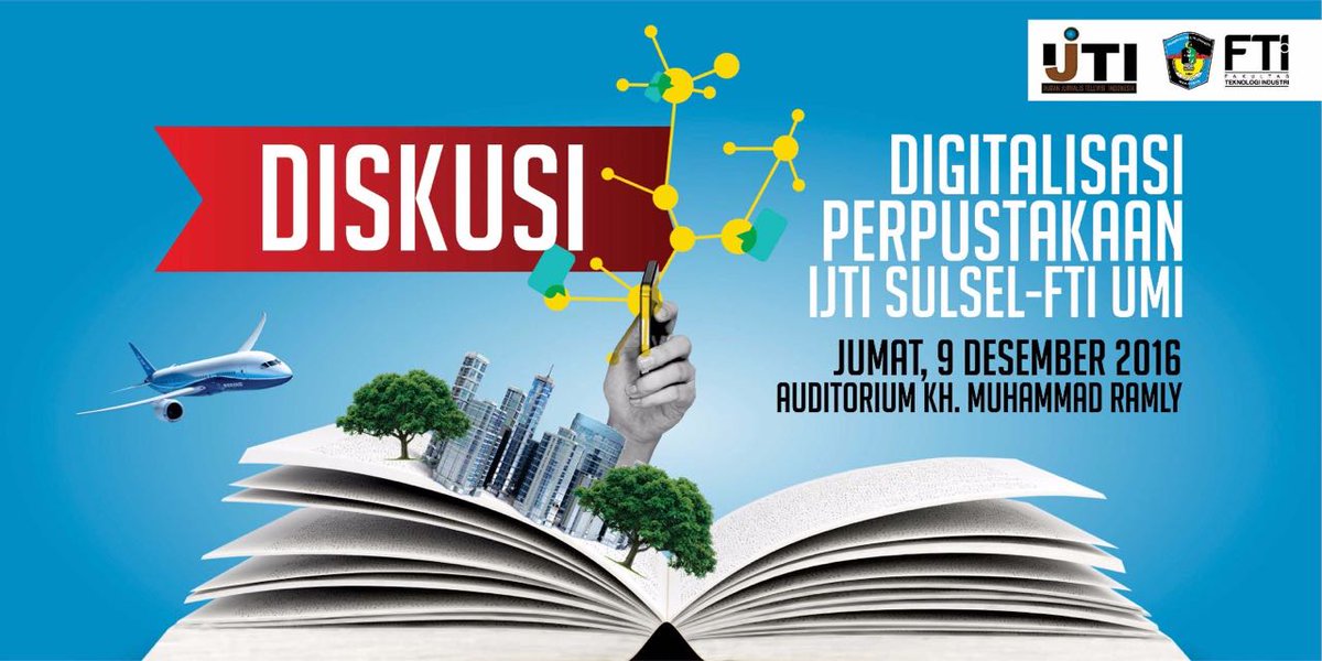 Diskusi Digitalisasi Perpustakaan |
Ikatan Jurnalis Televisi Indonesia (IJTI) &amp;
Fakultas Teknologi Industri (FTI) 
UMI <a href="/ftiumi/">FTI-UMI Makassar</a> Makassar