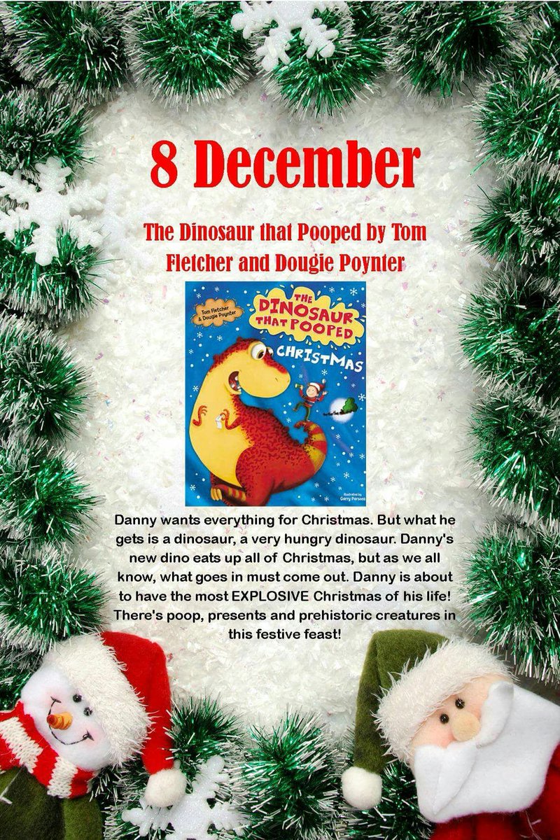RBWM_Libraries's tweet photo. Day 8 of our #BookAdvertCalendar is all about a #dinosaur who poops! He even pooped #Christmas! @TomFletcher @DougiePoynter https://t.co/0TN3rAHSUC