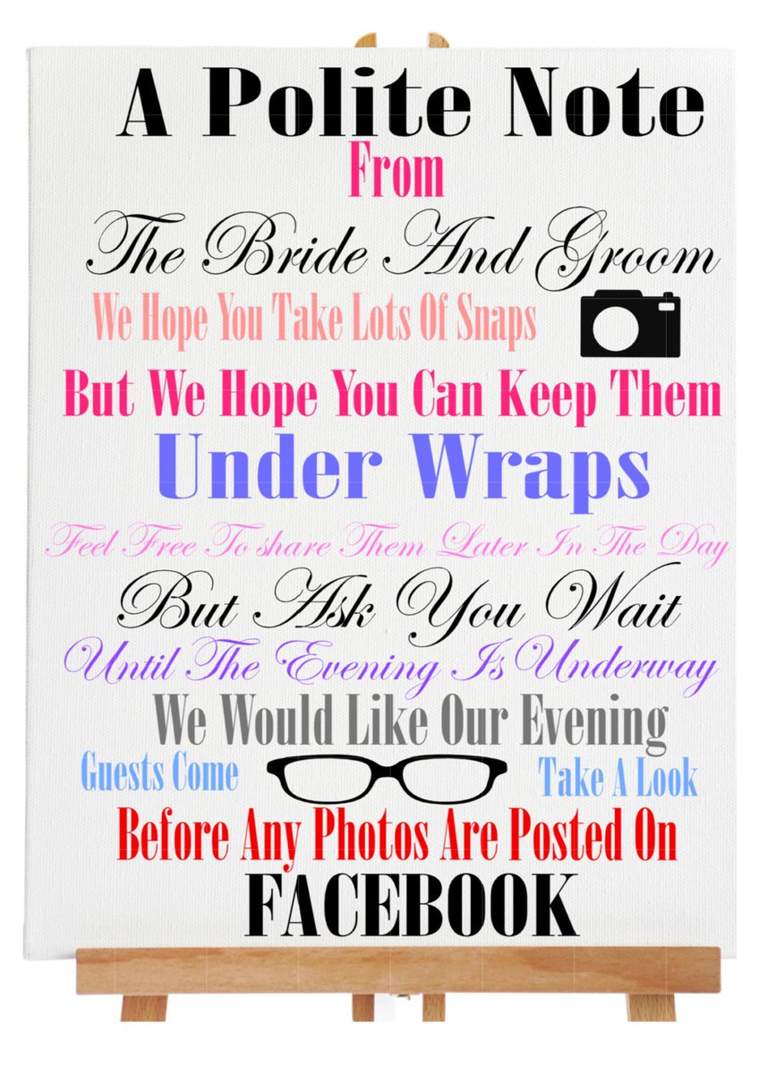 PerfectParcels's tweet photo. Polite Notice Sign, Wedding Photos Sign, Wedding Sign, Face… https://t.co/ZfYgEIQHpB #PerfectParcels1 #WeddingPhotos https://t.co/rgM7txALaa