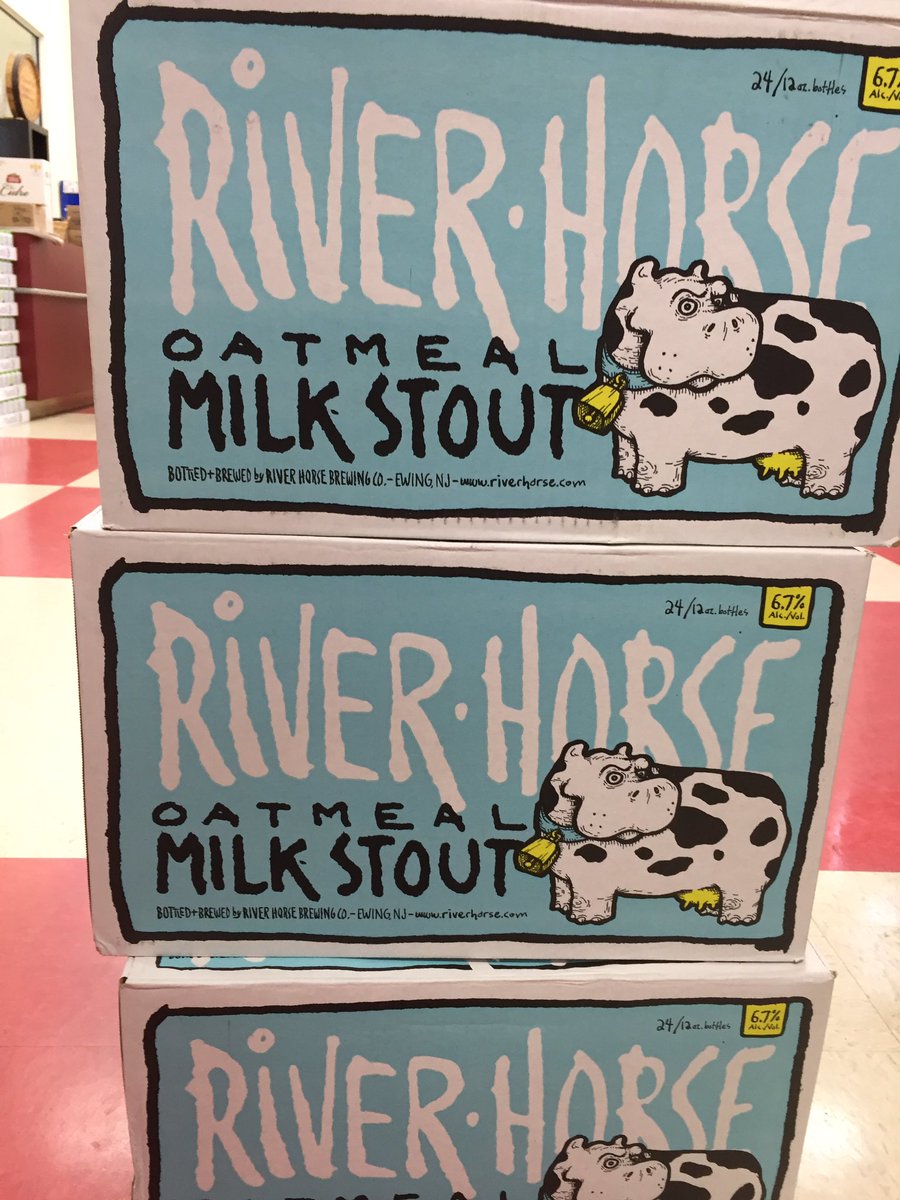 JoeCanalsDelran's tweet photo. Look what we got in!! @RiverHorseBrew #OatmealMilkStout! Come see us for yours! Makes a great gift for the #Stout lover in your life! https://t.co/EJZ6wfD5LA