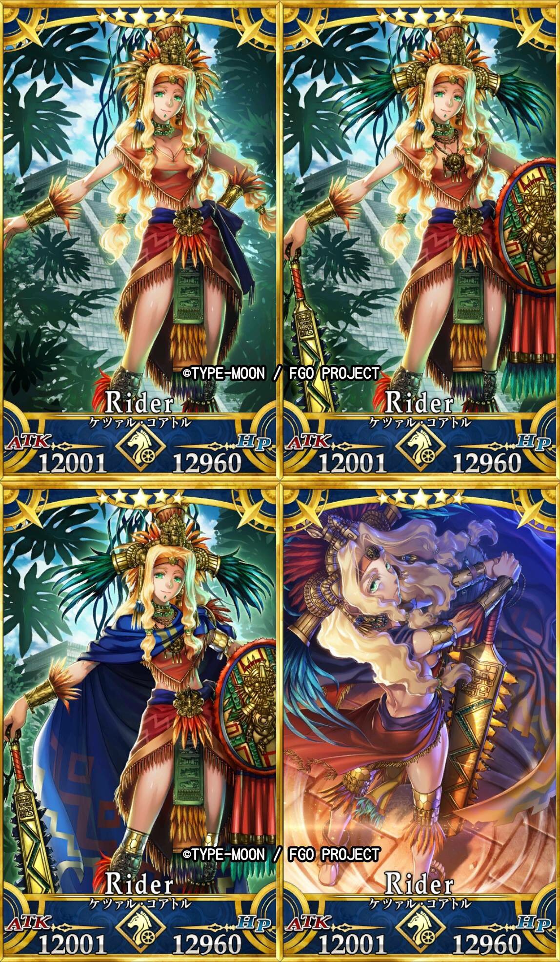Fate Grand Order Hub Full Art For The Story Unlockables The Rider Is Quetzalcoatl And Gorgon Medusa Respectively Fgo Fatego