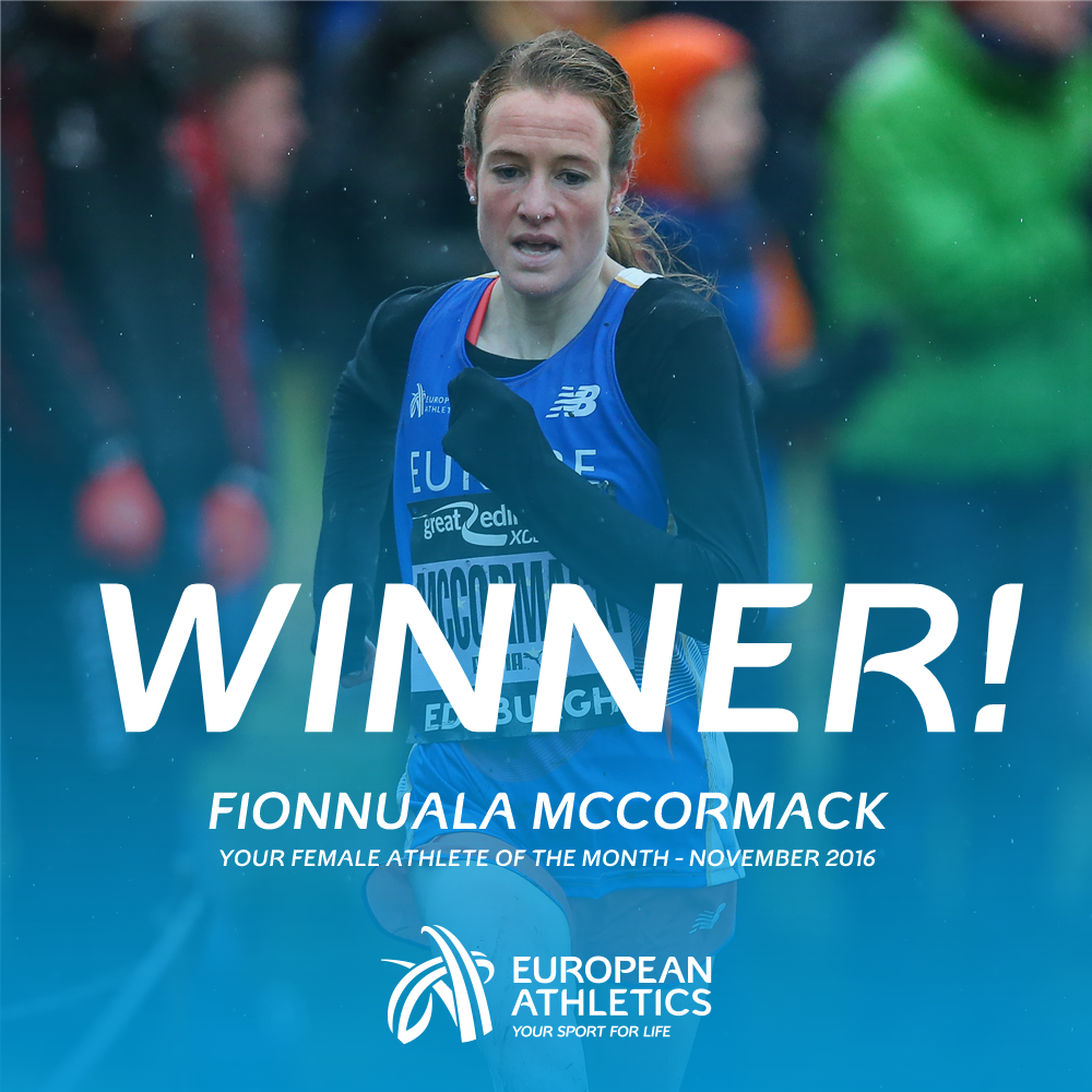 EuroAthletics's tweet photo. Your Female Athlete of the Month for November 2016: Fionnuala McCormack! #athleteofthemonth https://t.co/UtFA8HbHSt