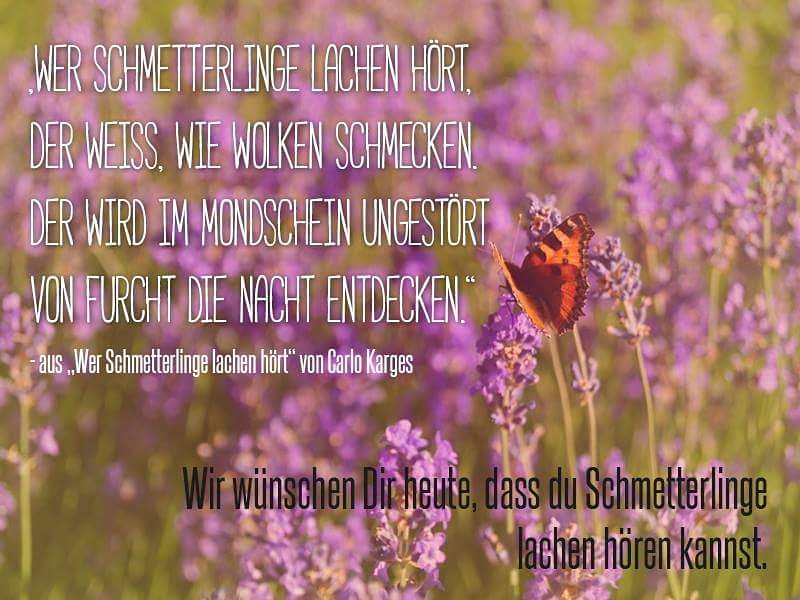 Download Sprueche wer schmetterlinge lachen hoert der weiss wie wolken schmecken Free