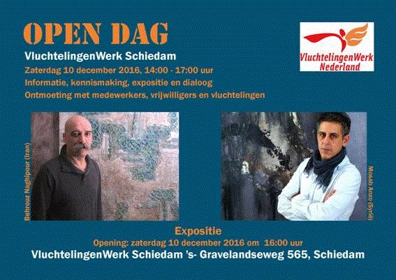 Bezoek de Open Dag en expositie Vluchtelingenwerk Schiedam op zaterdag 10 december vluchtelingenwerk.nl/zuidwestnederl…
