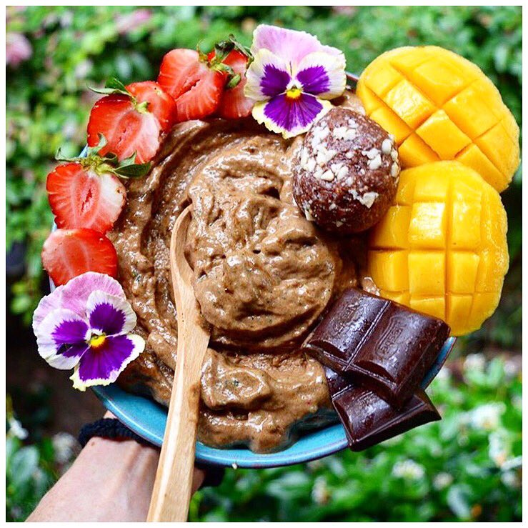 Pureblendco's tweet image. Loving this delicious chocolate nice cream bowl made by @wandering_lil using @pureblendco 's maca &amp;amp; vanilla vegan protein blend 😍😋