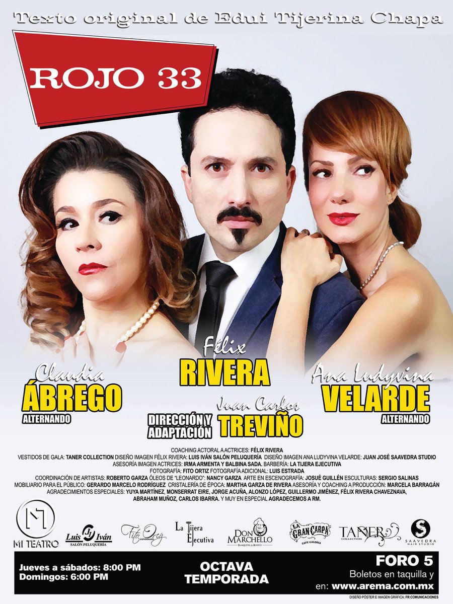 ClaudiAbrego's tweet image. Les veo en  @miteatro_mty para disfrutar 5 historias diferentes! Como #Rojo33 De @EduiTijerina con @felixrivera333 Hoy hago las funciones!