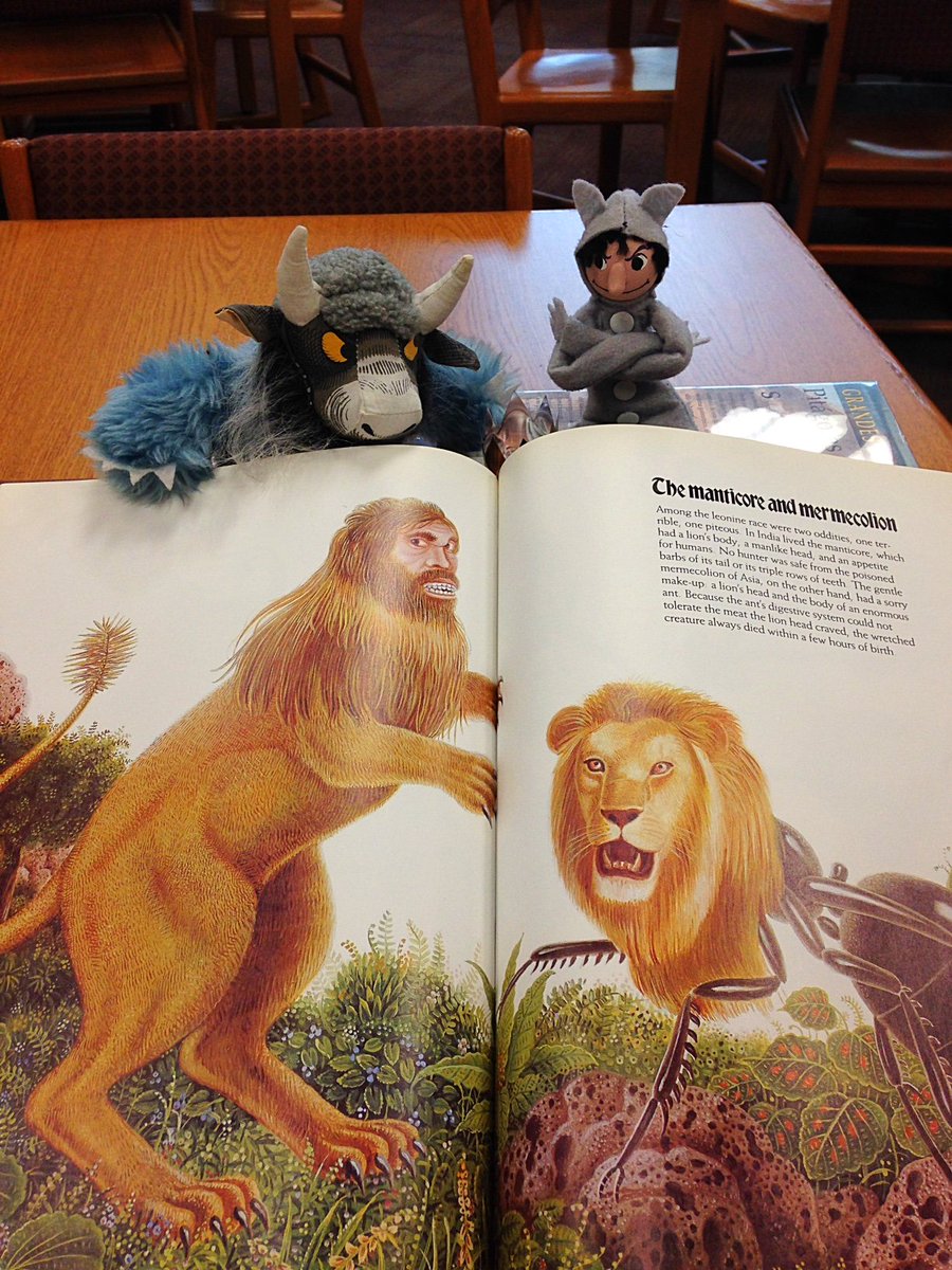 LibraryRaiders's tweet photo. For #FolkloreThursday, Bernard suggests that Max might secretly be a Manticore and not a Wolf.
Is he right?
#MaxInTheStacks #elfonashelf https://t.co/JIlT4yRMQb