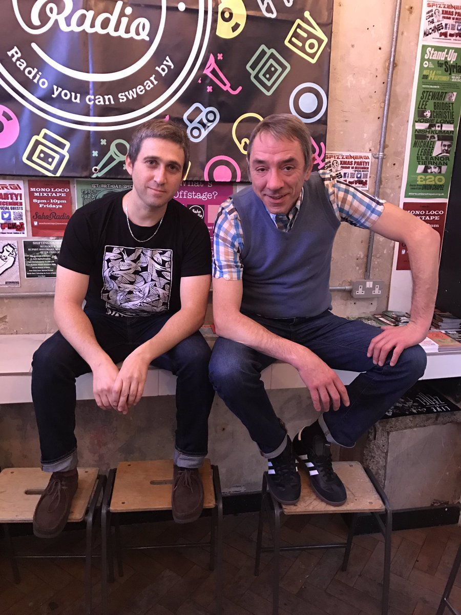 #tbt w/ <a href="/eddiepiller/">Eddie Piller</a> at <a href="/sohoradio/">Soho Radio</a> a few weeks back. Catch him today again on his superb weekly Eclectic Soul show 4pm GMT.