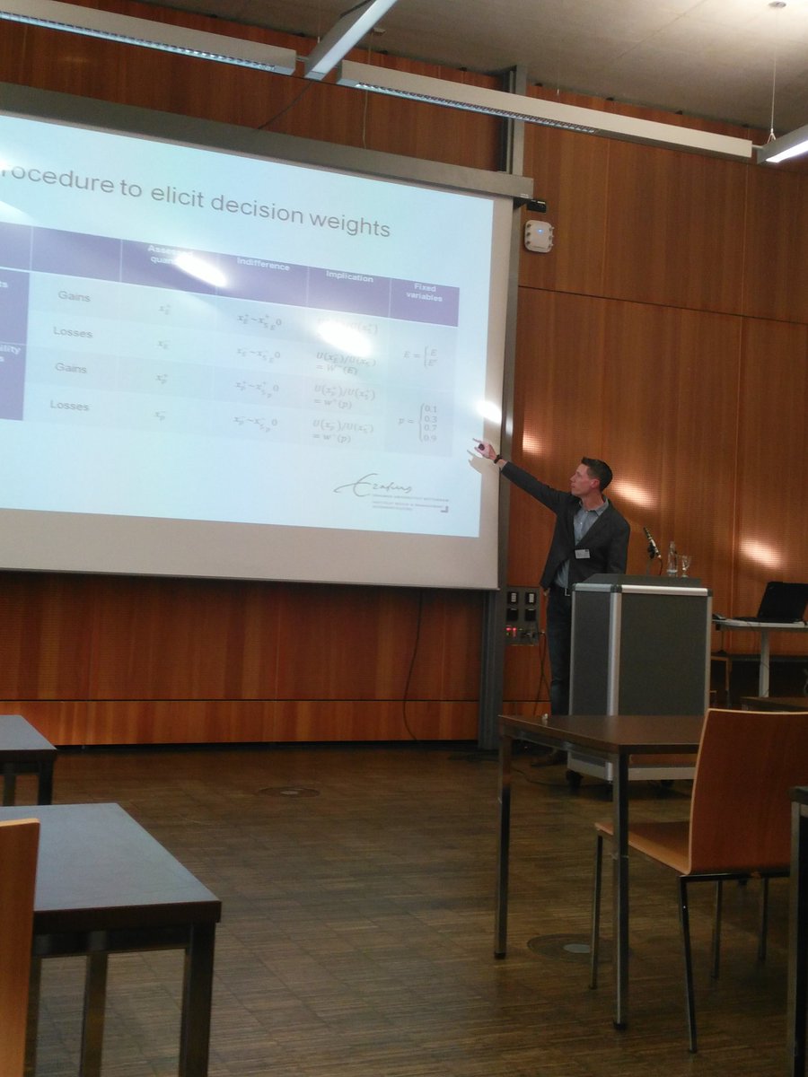 Great talk by <a href="/ArthurAttema/">Arthur Attema</a> on measuring uncertainty preferences for health at excellent workshop in behavioural health econ <a href="/BEHnetwork/">BEH net</a>