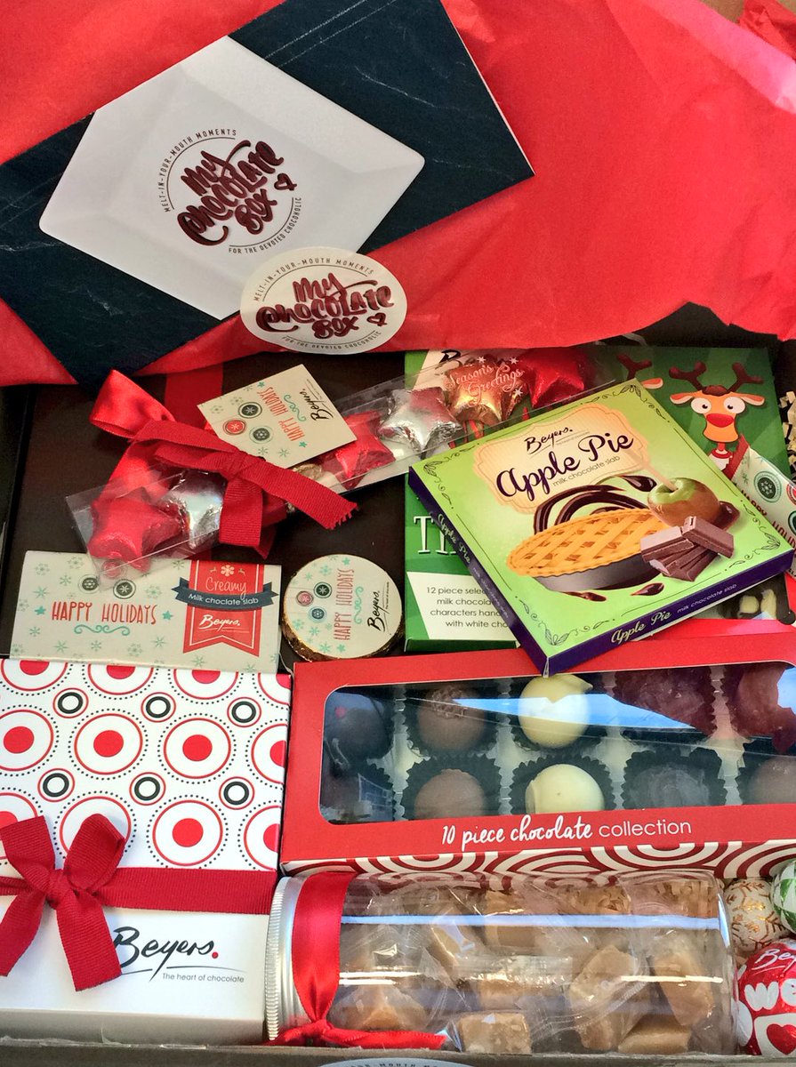 Not sure what to get the chocoholic in your life for #Christmas...Sign them up for  <a href="/MyChocBoxZA/">My Chocolate Box ZA</a> monthly delivery of assorted  #chocolates!🍫