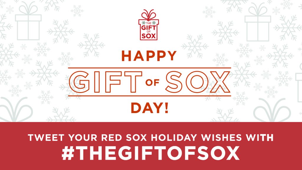 RedSox's tweet image. 🎁 Happy #TheGiftOfSox Day! 🎁

We're granting your #RedSox holiday wishes ALL DAY.