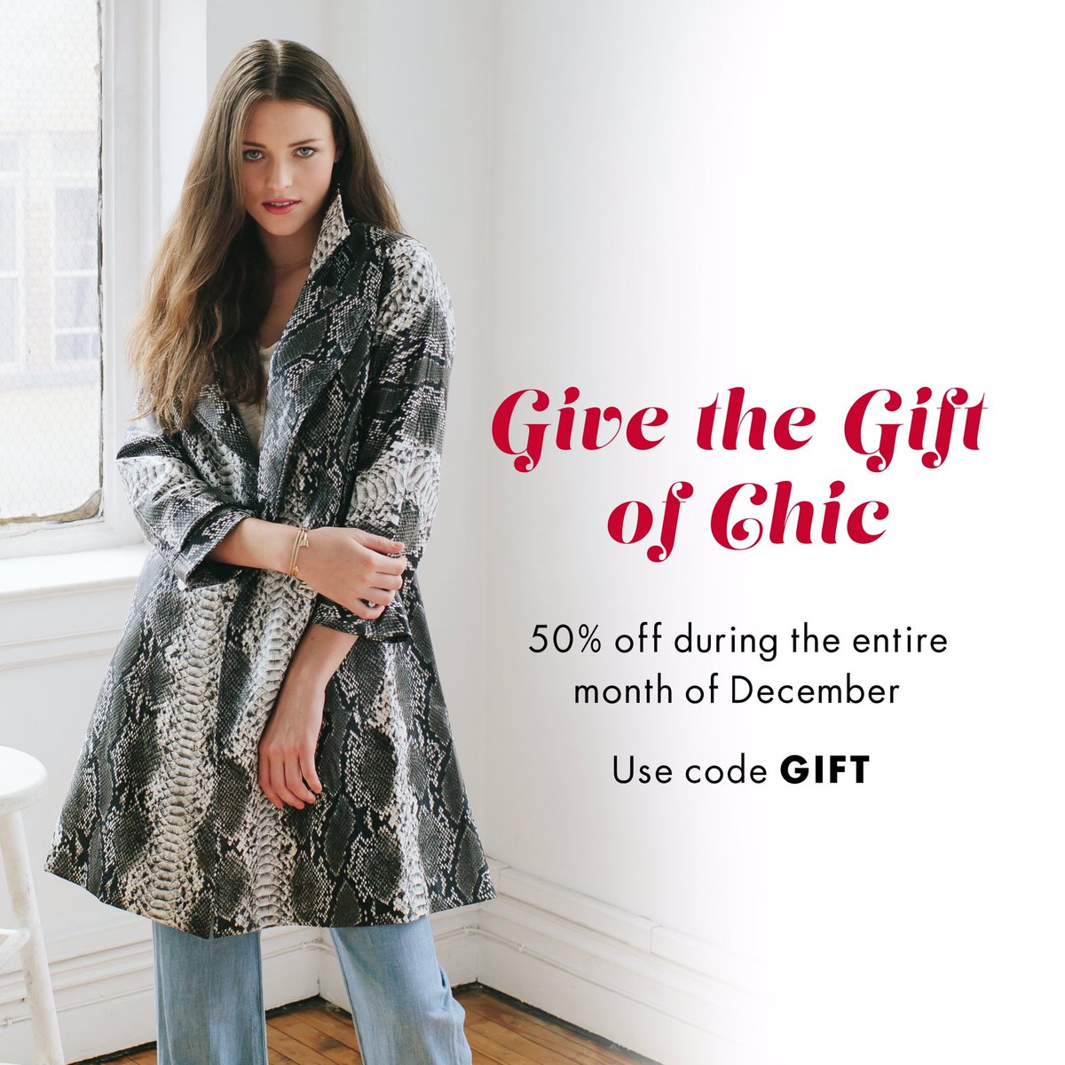 le_trench's tweet photo. Give the gift of Chic! Shop #letrench now using code GIFT and enjoy 50%off. https://t.co/he6bCWiVZb https://t.co/NrImBb1N7i