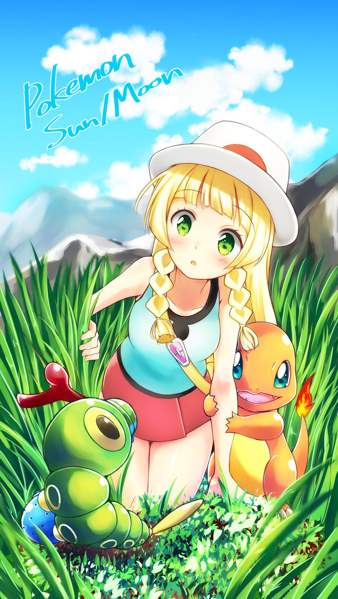 ポケモン サンクリア記念リーリエ カントーのすがた Pokemon ポケモンサン しいたけたいしのイラスト