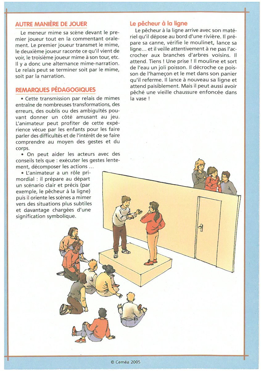 Une idée de fiche d'activité à retrouver sur notre Facebook : facebook.com/CemeaPicardie/. Cette fois, un jeu d'intérieur : le  mimes relais