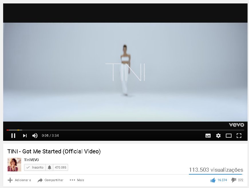 MÁS DE 100.000 REPRODUCCIONES EN 5 HORAS ❤️🎉
AY MI AMOR CRECISTE TANTO, ESTOY TAN TAN TAN ORGULLOSA DE TI, TE AMO❤️
#WatchGotMeStartedOnVEVO