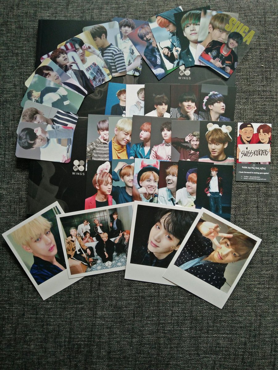 blamebts's tweet photo. Finally received my WINGS albums and the fansite photocards are sooo pretty omg thank you Carina ^^💕@swisskorders https://t.co/BvOLXCtYUL