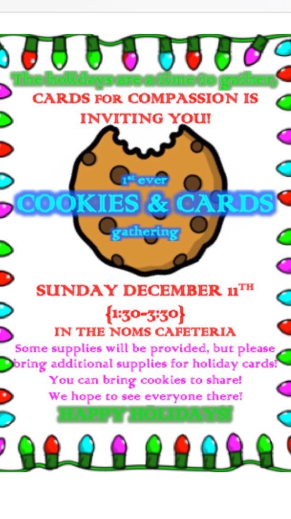 NorthOldhamHigh's tweet photo. Come and join our Cards for Compassion group this Sunday from 1:30-3:30 for a Cookies and Cards gathering! https://t.co/bLZUywblG5