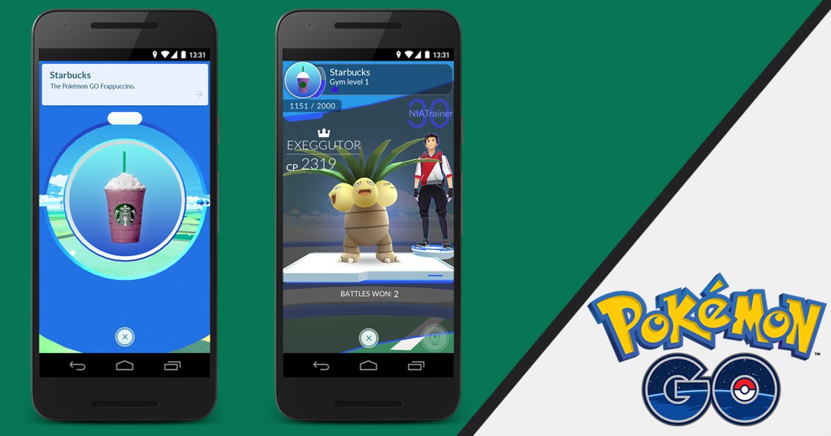 PokemonGoNews's tweet photo. Starbucks is now an official partner of #PokemonGO →https://t.co/cgf0Fiodqr https://t.co/nUE434DTAb