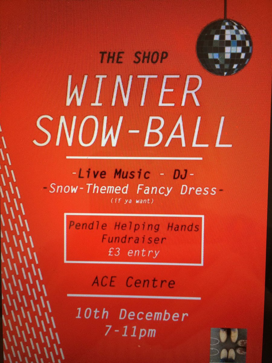 TheShopNelson's tweet image. Who's coming to our PAARRTY???

Join us for our Winter Snow Ball Sat 7-11pm at @TheAceCentre

Tickets £3 on the door