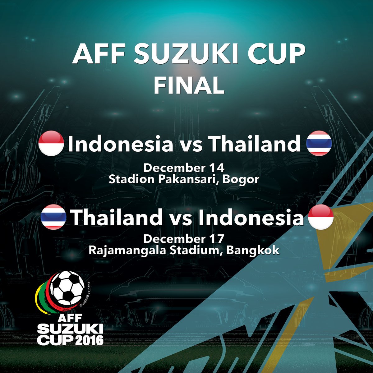 Leg pertama final Piala AFF 2016 digelar di Sta. Pakansari. Semoga penjualan tiket lebih baik dan Timnas bisa MENANG..!!!!! #GarudaDiDadaku