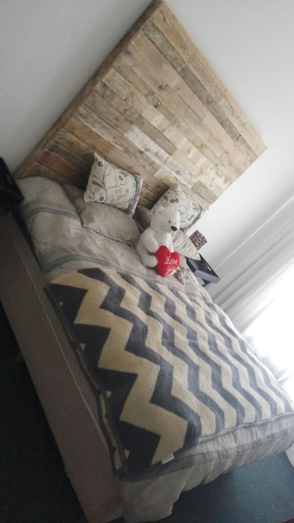 TimberSet's tweet image. TimberSet 

Another Happy Customer!! Pallet Wood Headboard done by TimberSet!!