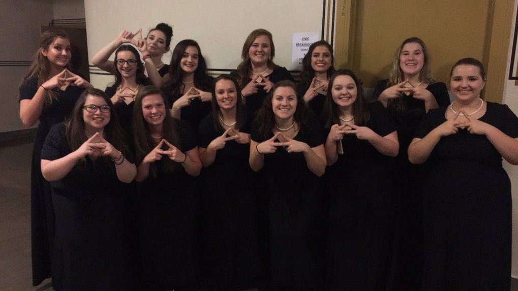 Our lovely alto section last night before the first night of seasonal celebration!!!