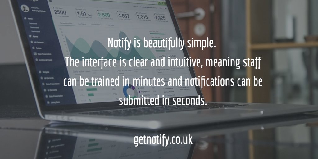 get_notify's tweet image. Notify is beautifully simple. Join us today! For more info click: buff.ly/2gGLvPl #landlord #property #uk #lettingagent