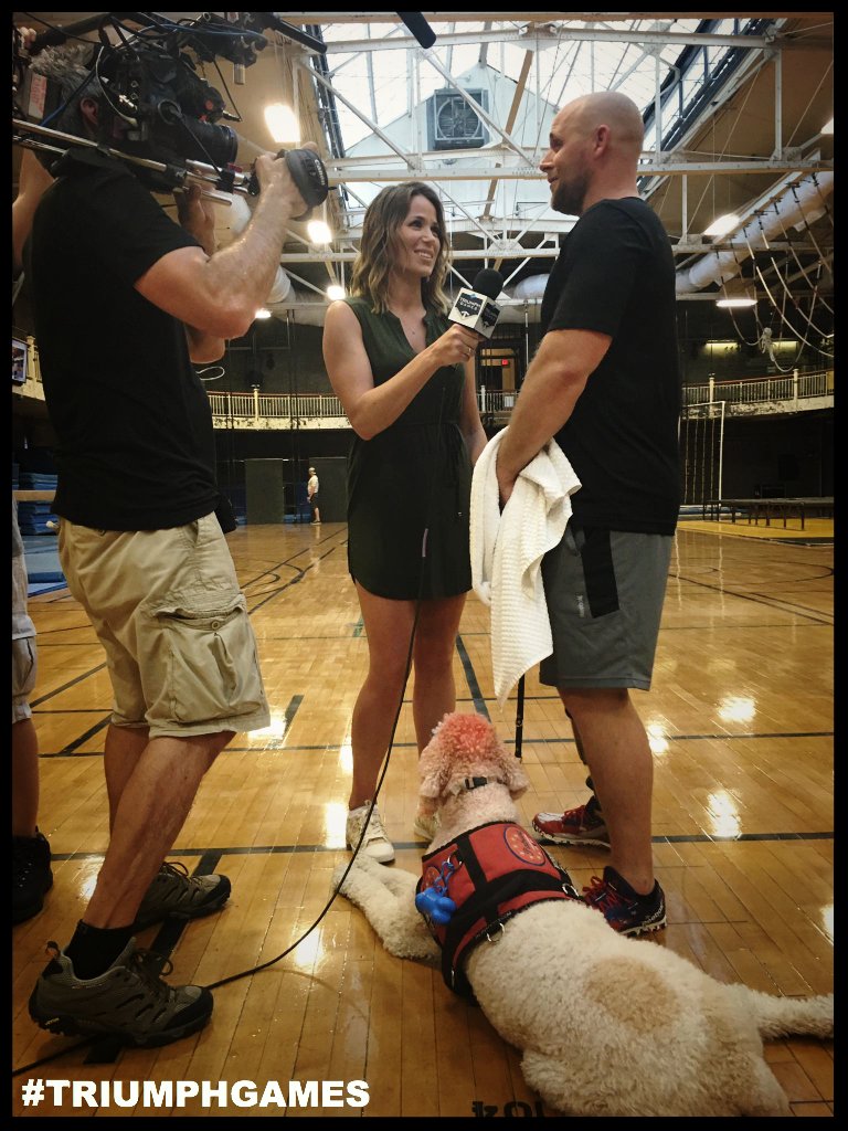 Filming of the #TriumphGames2016 @DanielleMaslany interviewing <a href="/Skrapthoughts/">Brett Parks</a> and #Freedom post #IOCT. We can't wait for #TriumphGames 2017!