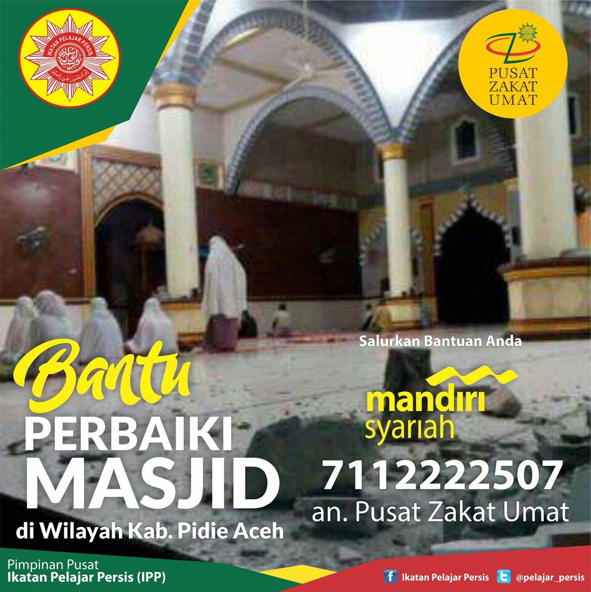 Mari bersama bantu korban bencana di Aceh.
Besar kecilnya bantuan in sya allah sangatlah bermanfaat.

#BantuBencanaAceh