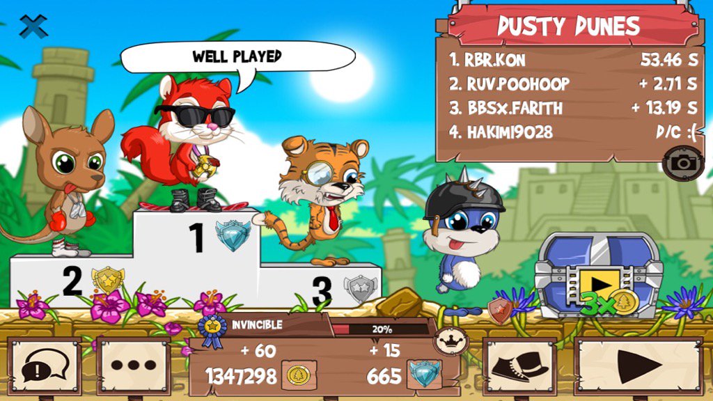 Kon_Azhar's tweet photo. Get on my level, son! #funrun2 #Poohoop #farith #hakimi9028 https://t.co/AZnMUmexJb