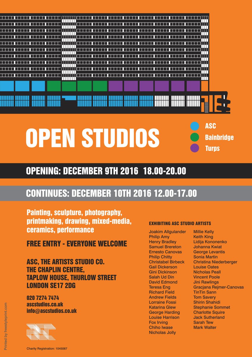 #weekend #openstudios 40+ studios as well as @turpsbanana <a href="/bainbridgePRINT/">Bainbridge Print</a> <a href="/ASCGallery/">ASC Gallery</a> <a href="/SLArtMap/">South London Art Map</a> | FRI 6-8pm | SAT 12-5pm