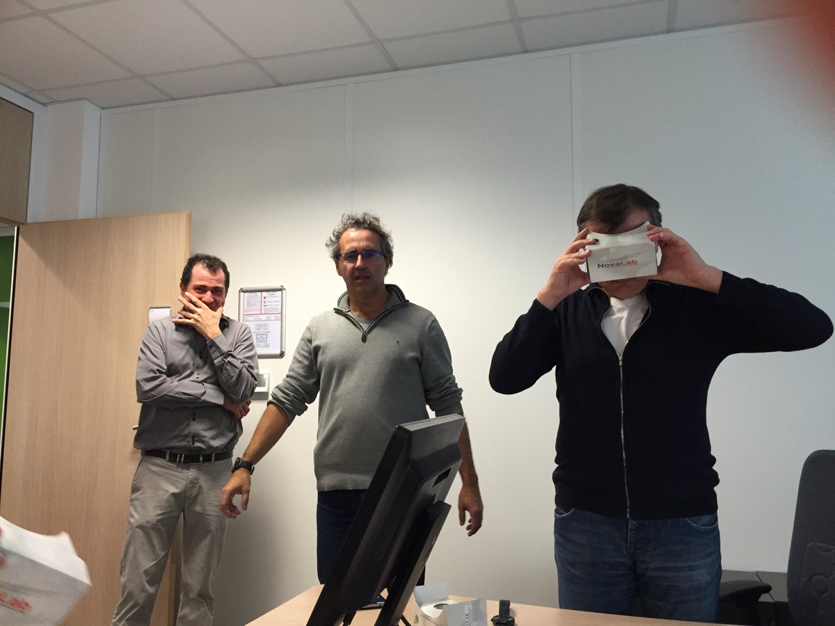 N0vaLab's tweet photo. Aujourd'hui, visite du @N0vaLab délocalisé à @ITCaisseEpargne Rennes ! Tous les collaborateurs ont pu venir tester les prototypes :) https://t.co/zVWy0JZtdZ