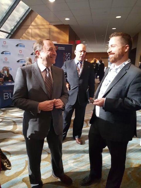 PrimeTimeSE's tweet photo. #ThrowbackThursday to the @PrimeTimeSE Sports Conference featuring @NHL Commissioner, Gary Bettman. #PrimeTimeSe #SportsBiz #HockeyBiz https://t.co/mHXt5ahen0