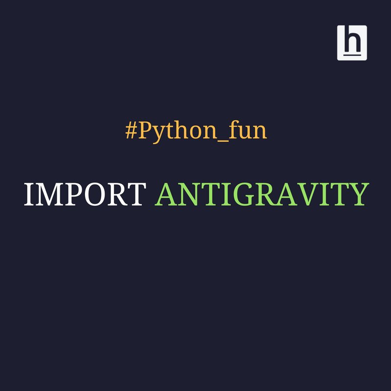HackerEarth's tweet image. &quot;Import antigravity&quot;. Recognize this, Register Now have fun coding in #python at #ChristmasCircuits - &amp;gt; hck.re/christmascircu…